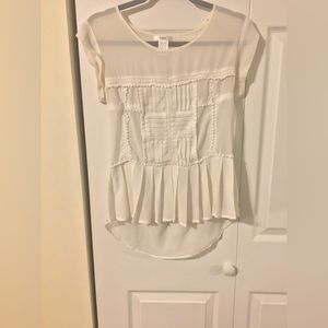 White Elsey Blouse Sheer